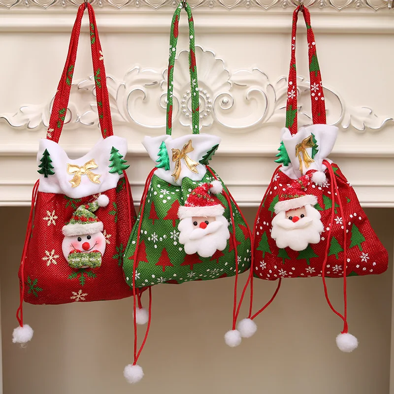 2023 Nou Moș Crăciun Sac Copiilor Cadouri De Crăciun Ciorap Bag Rafinat Moș Crăciun Decor De Crăciun Acasă Decor Candy Bag