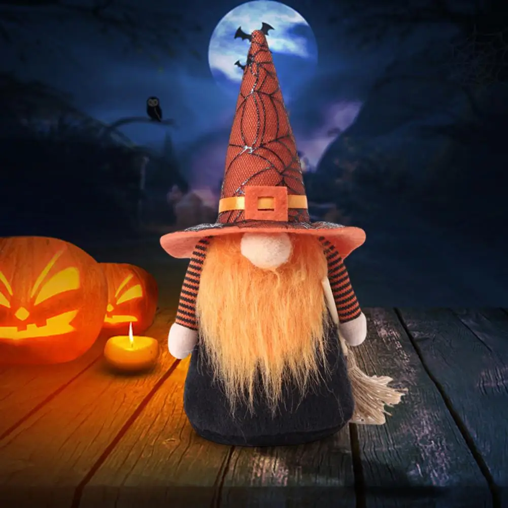 Destul De Panza De Paianjen Palarie De Lungă Durată Halloween Decor Fără Chip Gnome Papusa De Plus Halloween Umplute Papusa De Halloween Papusa De Plus