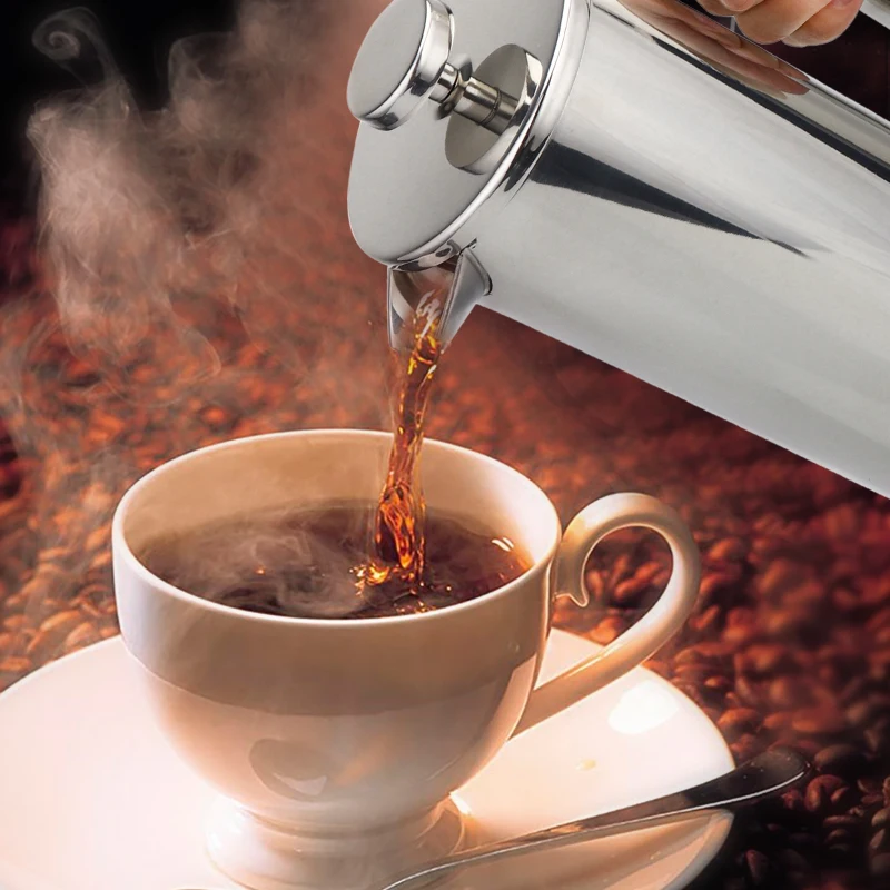 Filtru de cafea franceză de Presă din Oțel Inoxidabil de Cafea Espresso 1000ML Mașină de Înaltă Calitate, cu Perete Dublu Izolat Ibric de Cafea