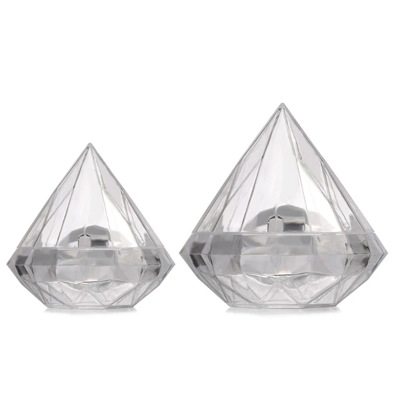 594C 12buc Forma de Diamant Clar Cutie de Bomboane Trata Cutii de Cadouri Containere pentru Nunta Petrecere Copil de Dus Favoarea Consumabile Partid