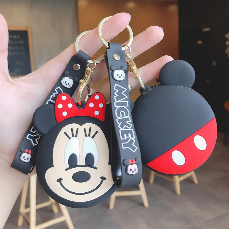 Disney autentic creator de desene animate Mickey silicon poseta de monede cheie lanț pandantiv cuplu rucsac pandantiv cheie de masina lanț mic cadou