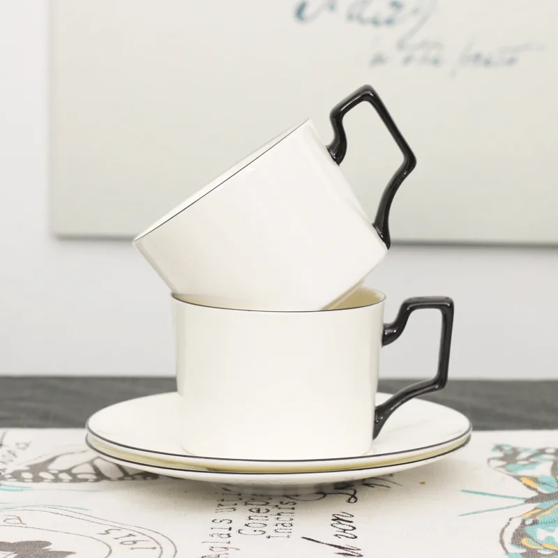 200ml de Moda Cani de Cafea din Ceramică Drinkware Cana de Apa Stil Simplu Ceramica de Portelan Cana de Cafea cu Farfurie