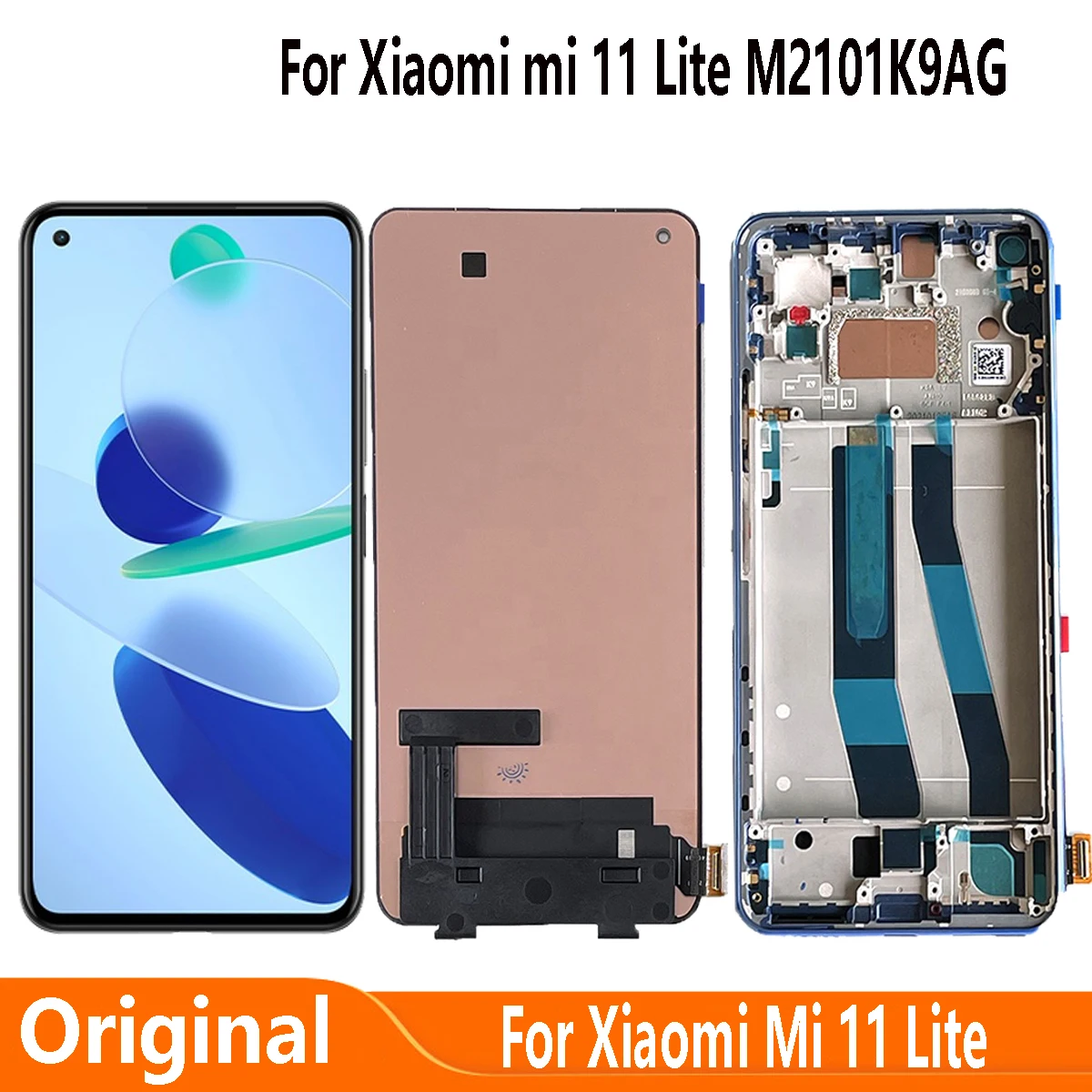 Original Pentru Xiaomi Mi 11 Lite M2101K9AG 5G M2101K9G Display LCD Touch Ecran Digitizor de Asamblare Pentru Xiaomi 11Lite Piese LCD