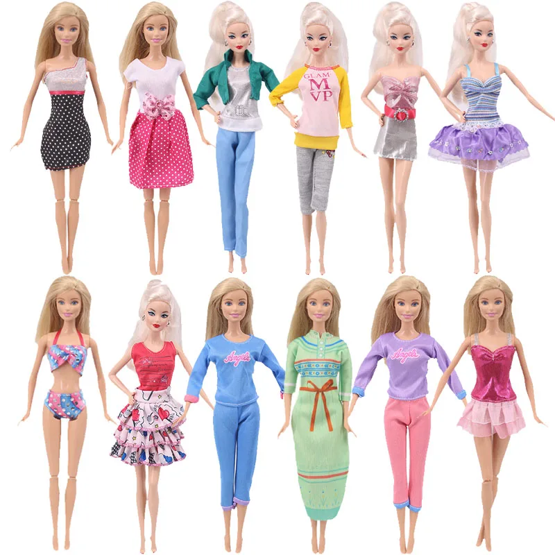 Papusa Haine Stil Costum Rochie Grace Multicolor de Moda de zi cu Zi Purta Costume Pentru Barbie &1/6 BJD Papusa Accesorii ,Generații