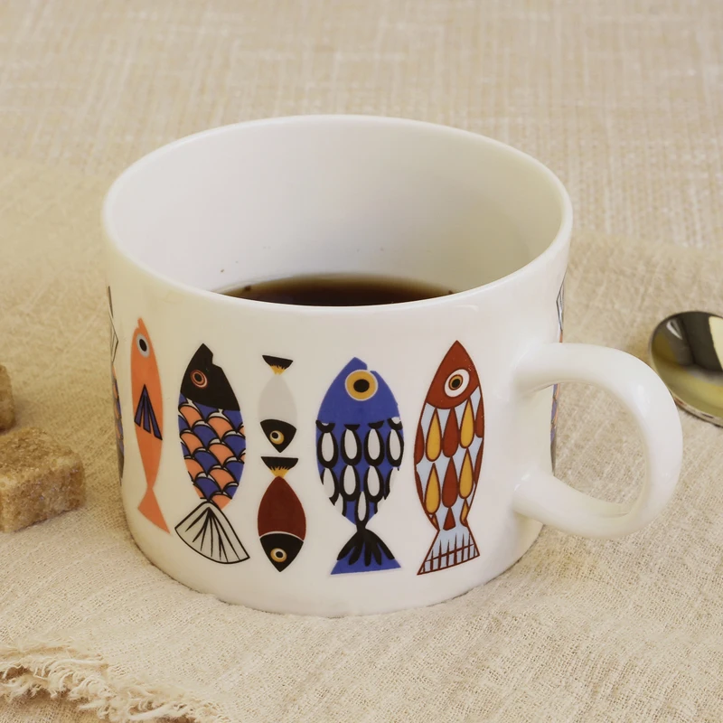 Cani ceramice Creative Cana de Cafea Model Pește Cesti si Cani pentru Ceai cu Lapte mic Dejun Portativ cu Maner Drinkware Noutate Cadouri