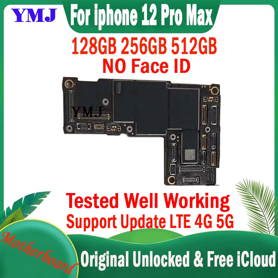 Gratuit icloud Pentru iPhone 12 Pro Max Placa de baza Suport Actualizări de Sistem LTE 4G 5G Placa Cu/FĂRĂ Față ID-ul de Deblocare Original Logica bord