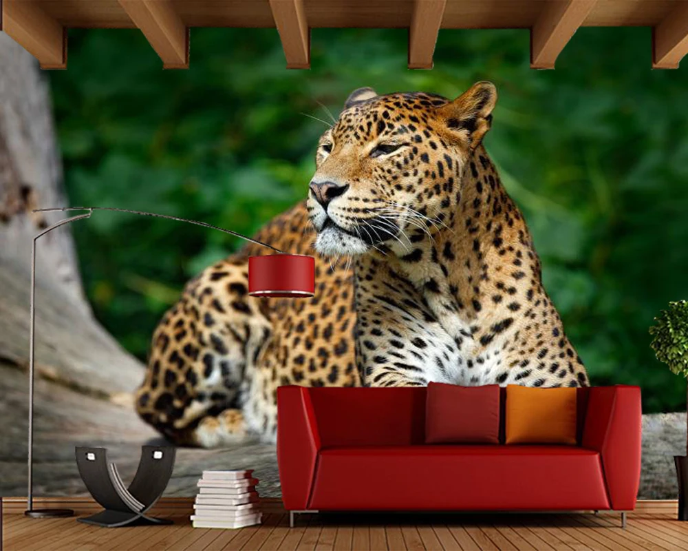 Sri Lanka leopard pe copac 3d tapet mural papel de parede,TV camera de zi canapea perete dormitor gazete de perete decor acasă