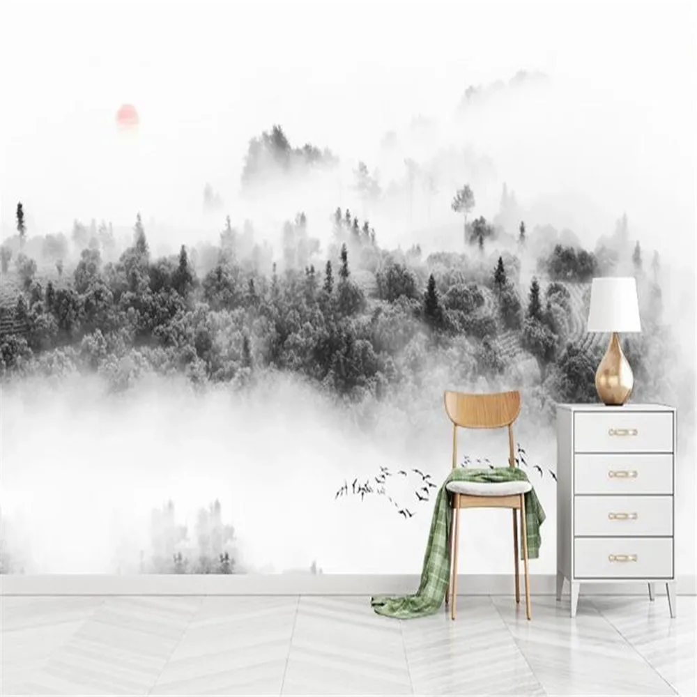 Milofi non-țesute tapet modern, minimalist naturale cloud forest TV de perete de fundal pictura pictura decorativa