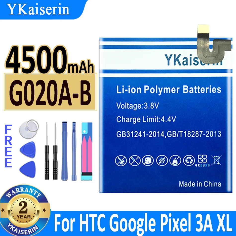 YKaiserin 4500mAh G020A-B Baterie Pentru HTC Google Pixel 3A XL Li-ion Polimer Baterie Batterij + Instrumente Gratuite