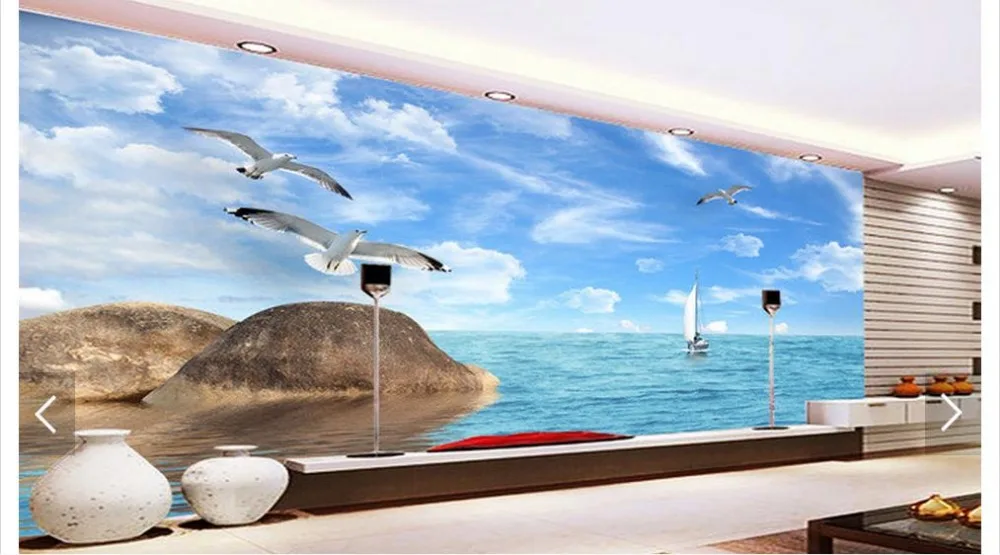 Personalizate foto 3d wallpaper 3d picturi murale tapet Plaja canal de decorare camera de zi