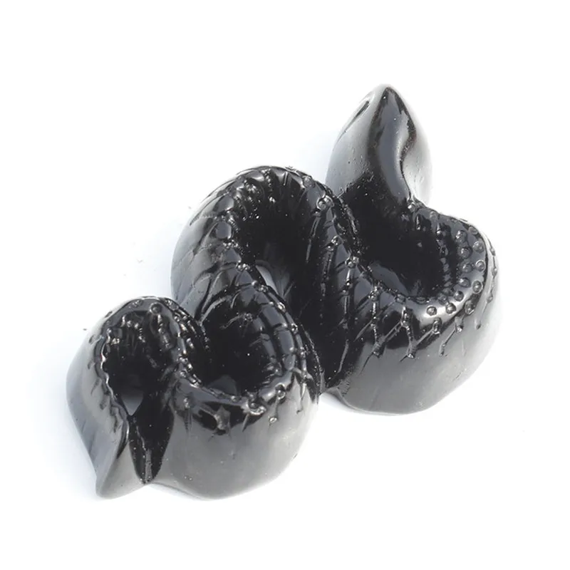 1 Buc Lustruit Naturale Obsidian Negru Crystal Snake Ambarcațiuni