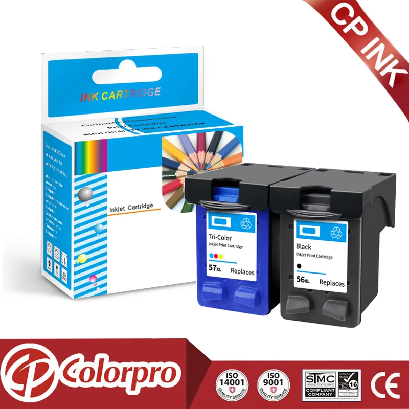 Colorpro 56xl 57XL Înlocuire a Cartușului de Cerneală pentru HP 56 XL 57 XL HP56 HP57 Deskjet 2100 220 450 5510 5550 5552 7150 7350