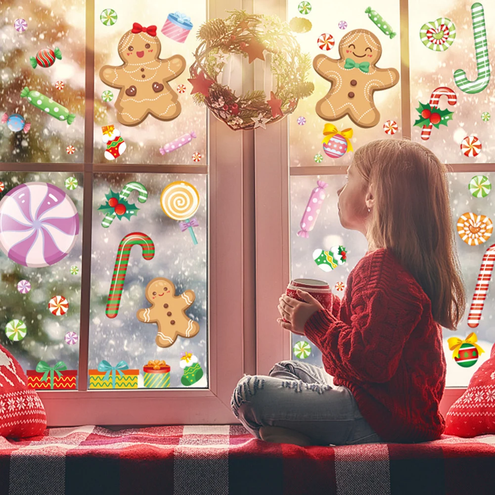 Crăciun Fereastra Autocolante De Crăciun Autocolant De Perete Camera Copii Decalcomanii De Perete Craciun Fericit Decoratiuni Pentru Casa De Anul Nou Autocolante