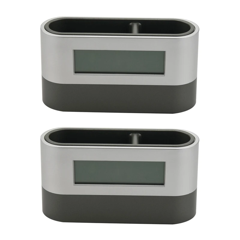 2X Suport pentru Pix Instrumente Numele Card Recipient Cu Ceas cu Alarmă Digital Timer Calendar Termometru Temperatura