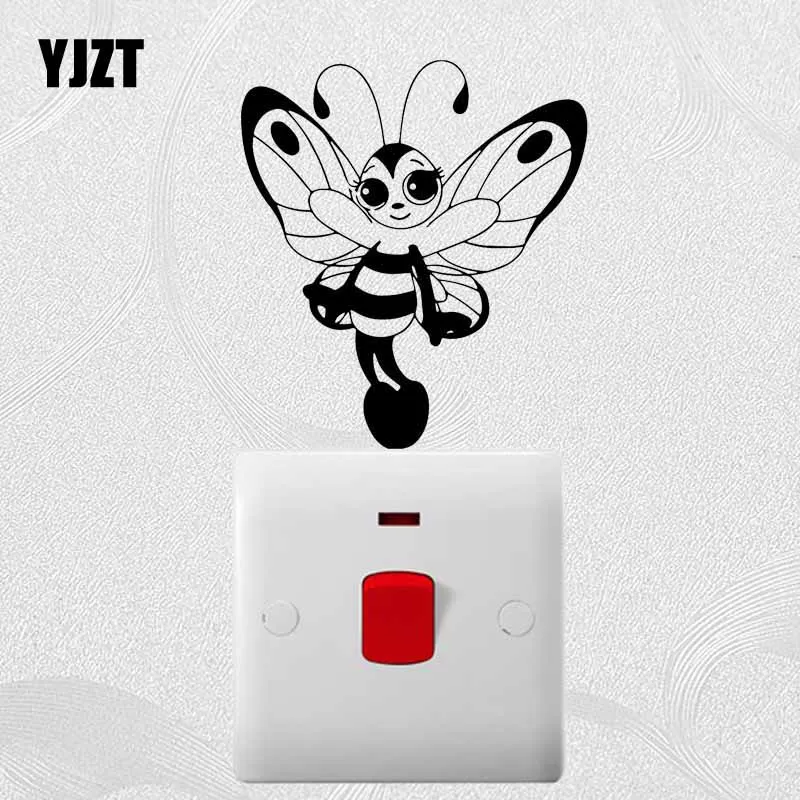 YJZT Frumoasa albinuta Comutator de Perete Autocolant Vinil Decal Camera pentru Copii Decor Creativ de Artă de Desene animate de Animale 17SS-0696