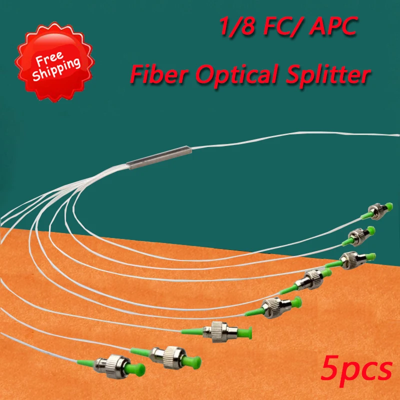 Livrare gratuita FC/ APC 1X8 FTTH Fibra Optica Splitter FBT Cuplare Optică 1X8 SC Singlemode Țeavă de Oțel PLC Optice SplitterOptical