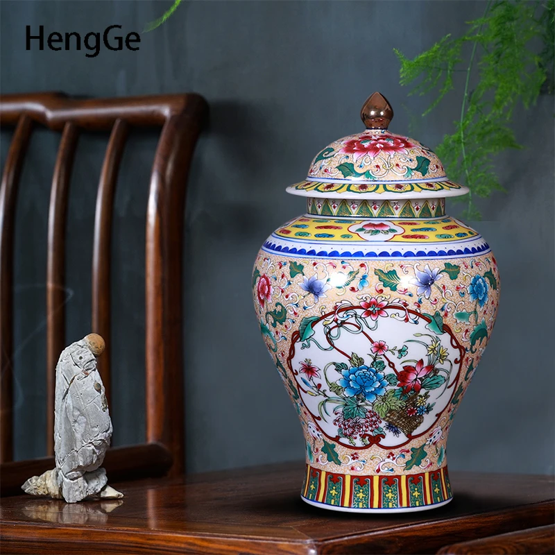 Retro Vaza Ceramica Creativitatea Arta Email Generale Borcan Antic Decora Vase De Stocare Acasă Living Desktop Decoratiuni