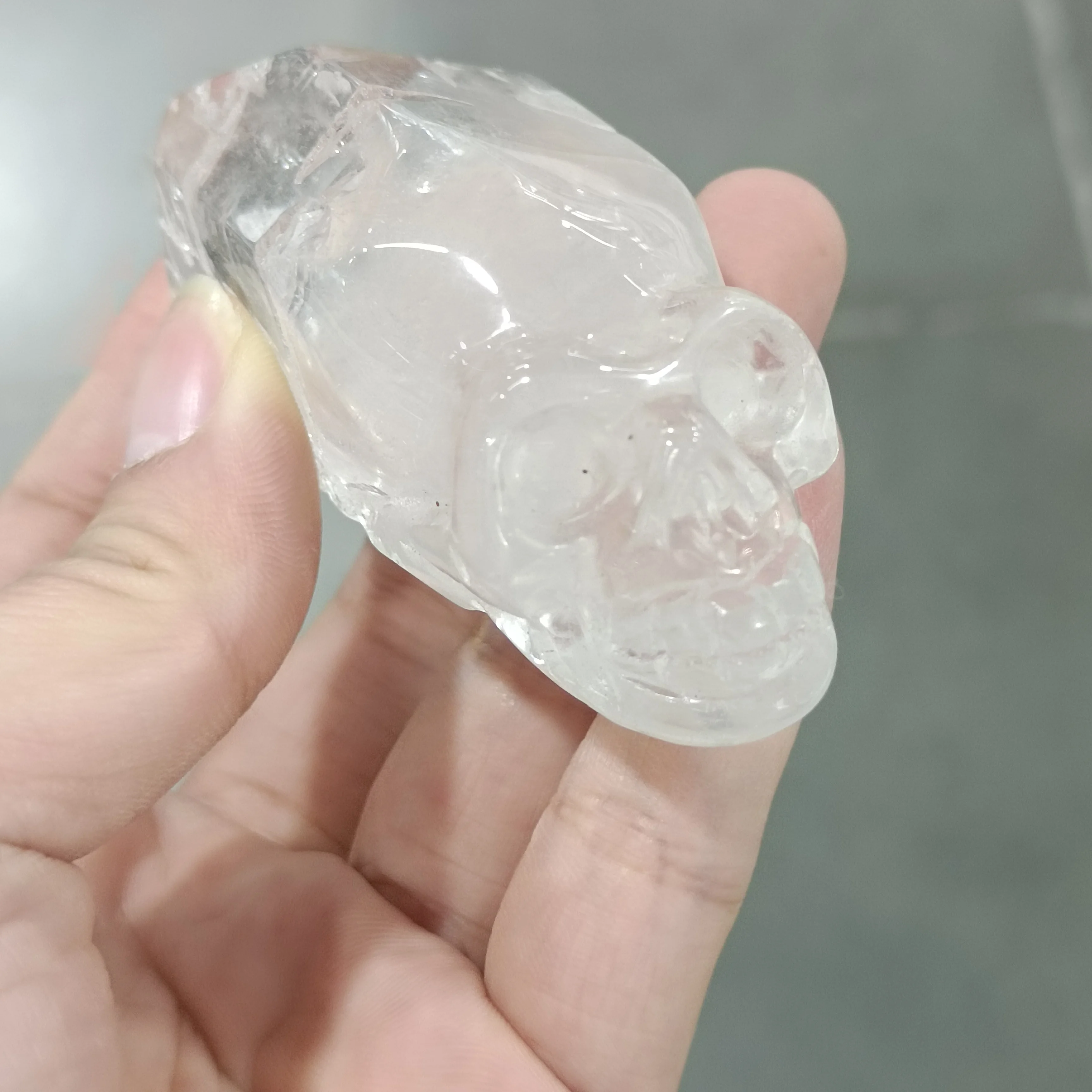 1 buc Naturale Cristale Albe Transparente Craniu de Cuarț Sculptură Terapie de Vindecare Reiki Bogat Decor Cadouri