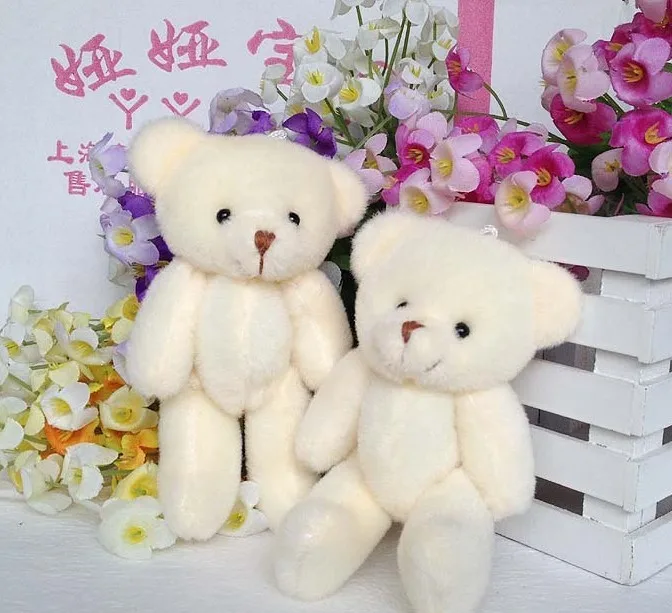 40pcs 12cm mici ursuleți de pluș comun urs buchet mini urs jucării de Ziua Decor Breloc cu pandantiv floare