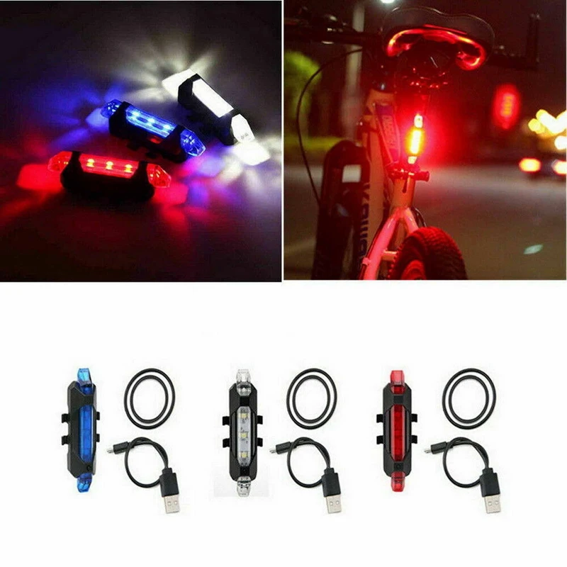 Bicicleta de Lumină LED-uri USB Reîncărcabilă Lumina Coada de Echitatie Biciclete de Avertizare Lumina din Spate Accesorii pentru Biciclete