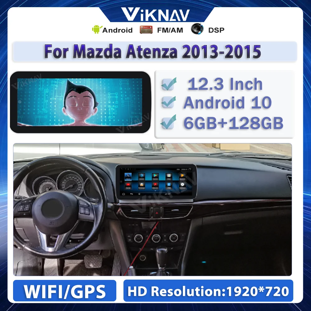 Android 10.0 Radio Auto Pentru Mazda Atenza 2013-2015 Monitor Auto Stereo 128G Player Multimedia Navigatie GPS Ecran HD Unitatea de Cap