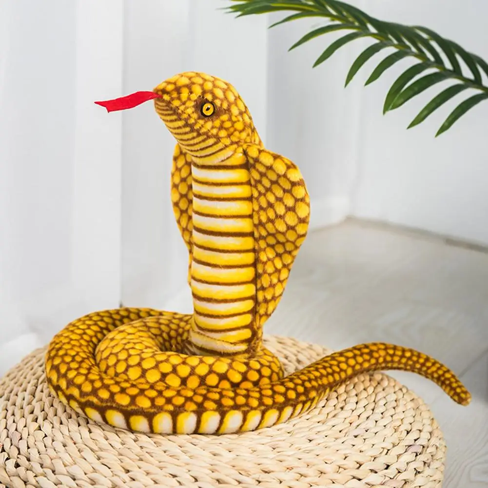 110cm Umplute Boa CobraDoll Simulat Colorate Șerpi Jucărie de Pluș Animale de Pădure Canapea Scaun Decora elemente de Recuzită Fete Baieti Prezent