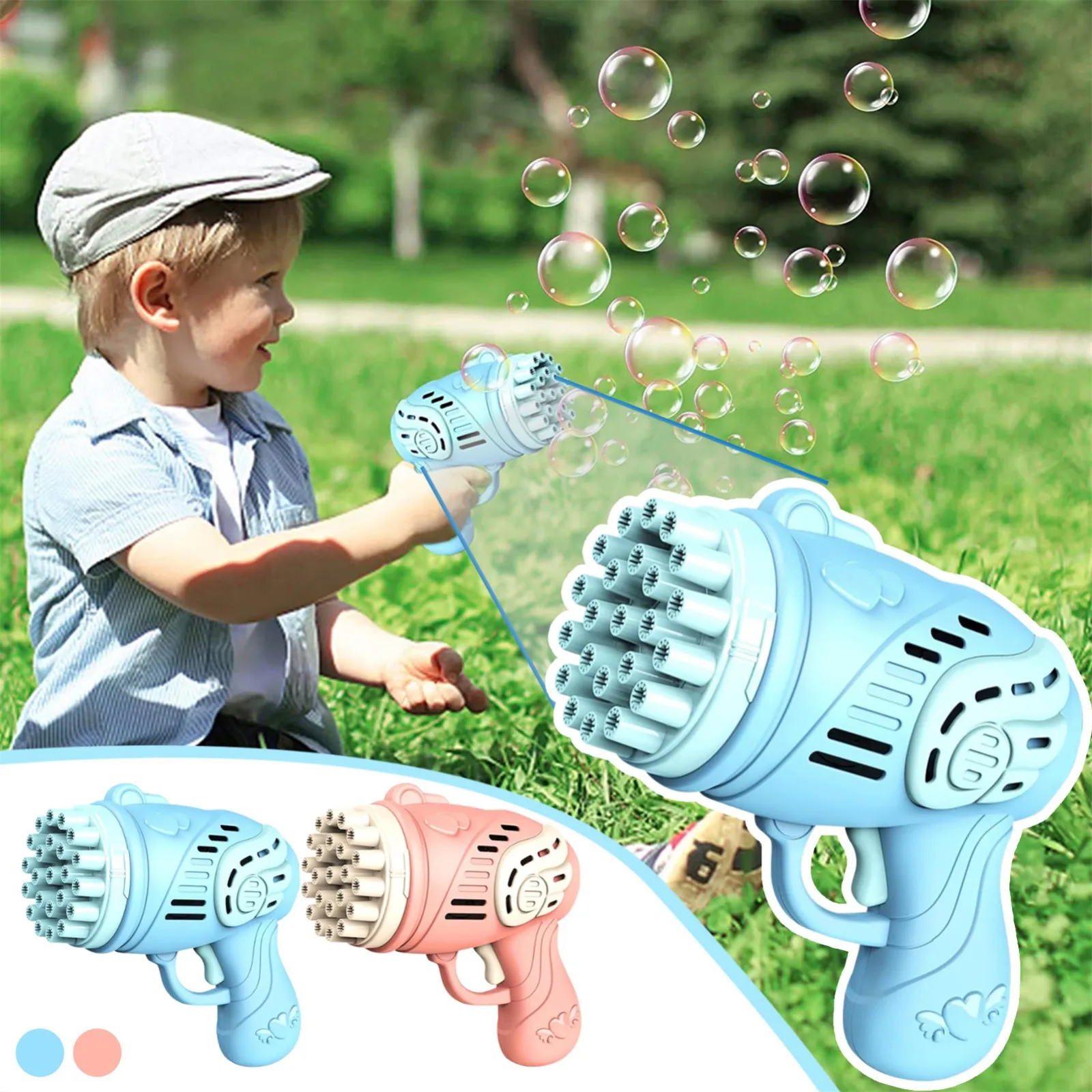 23 Găuri Automată Gatling Bubble Maker Arme Copii În Aer Liber De Vară Electric Magic Bubble Machine Jucării Pentru Băieți Și Fete Cadou De Ziua De Nastere
