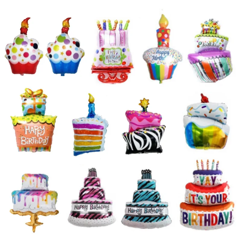 1 BUC Tort Balon Folie de Aluminiu Tort, Cadouri de Ziua de Naștere Consumabile Copii Happy Birthday Party Decor Baloane Mari