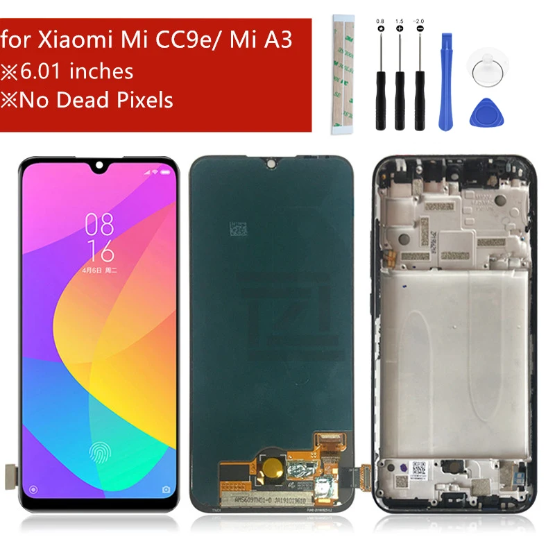 Pentru Xiaomi Mi A3 lcd Mi CC9e Display Touch Screen Digitizer Asamblare cu cadru Pentru Xiaomi CC9e LCD înlocuirea pieselor de schimb