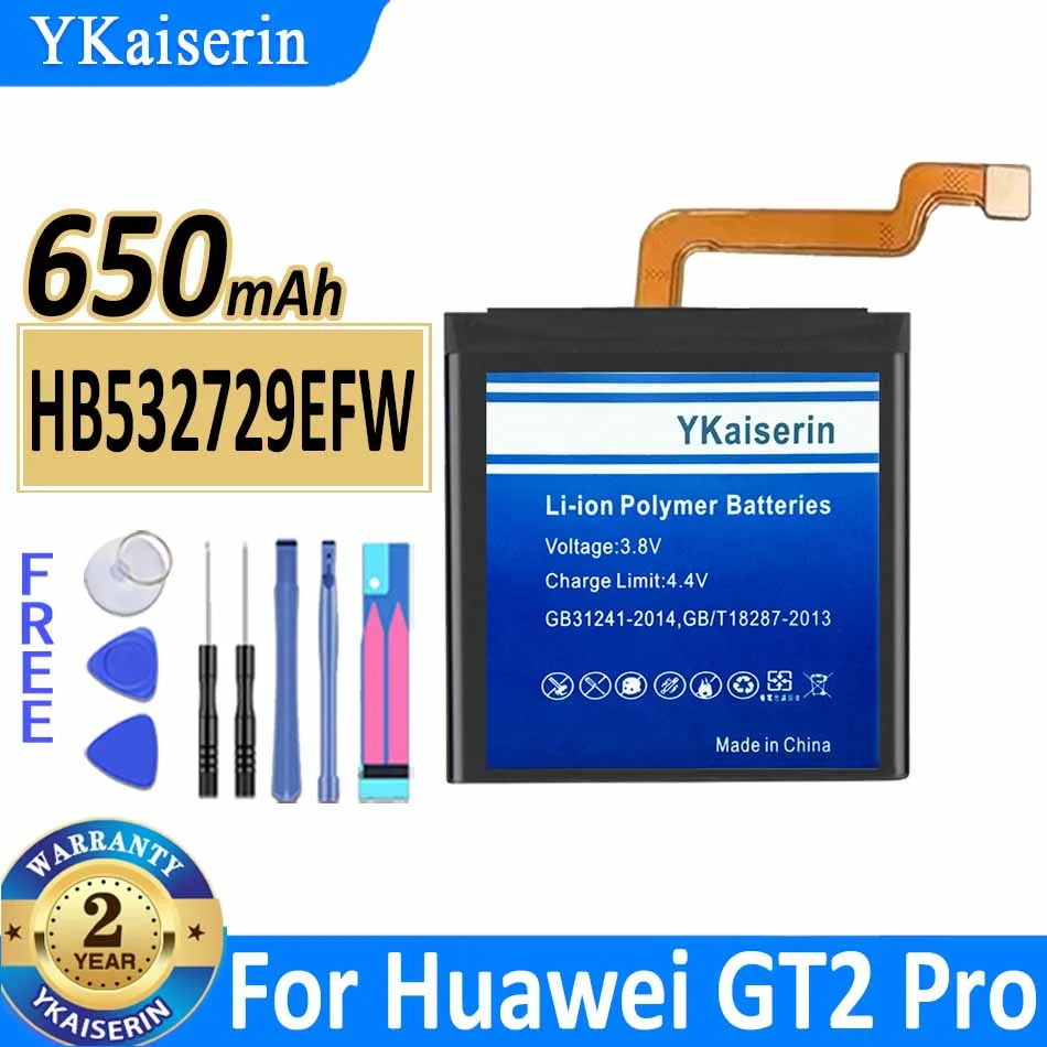 650mAh YKaiserin Înlocuirea Bateriei HB532729EFW pentru Huawei GT2 Pro GT2Pro Ceas Bateria