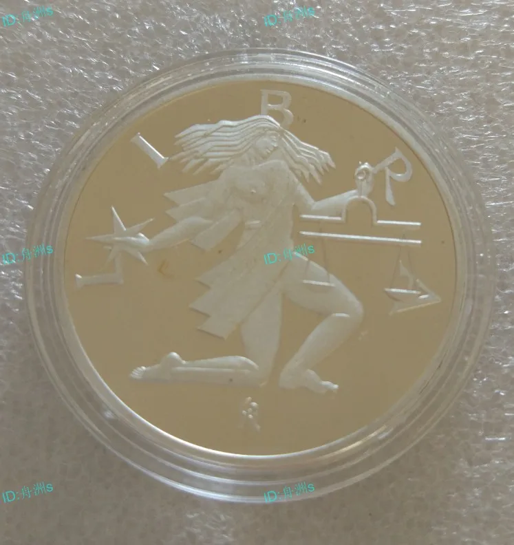 SUA 12 Constelații Balanta(9.23-10.23) Monede de Metal Placat cu Monedă Comemorativă Insigna Medalie pentru Colectarea Arte Cadouri Suveniruri