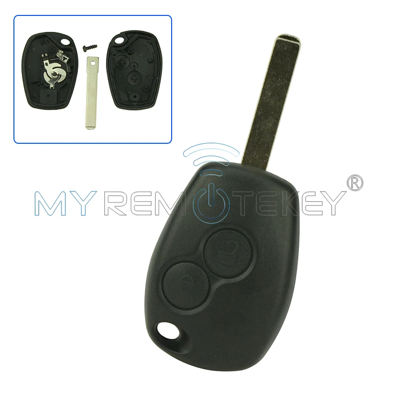Cheie de la distanță caz shell acoperire pentru Renault Clio Modus Twingo, Kangoo 2 buton VA6 remtekey