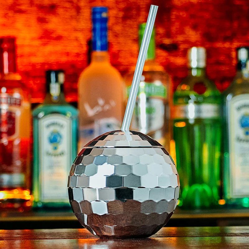 Creative Disco Flash Minge Ceașcă Cocktail Bar, Club De Noapte Partid Lanterna Paie Pahar De Vin Băut Sirop De Ceai Yerba Mate Sticla