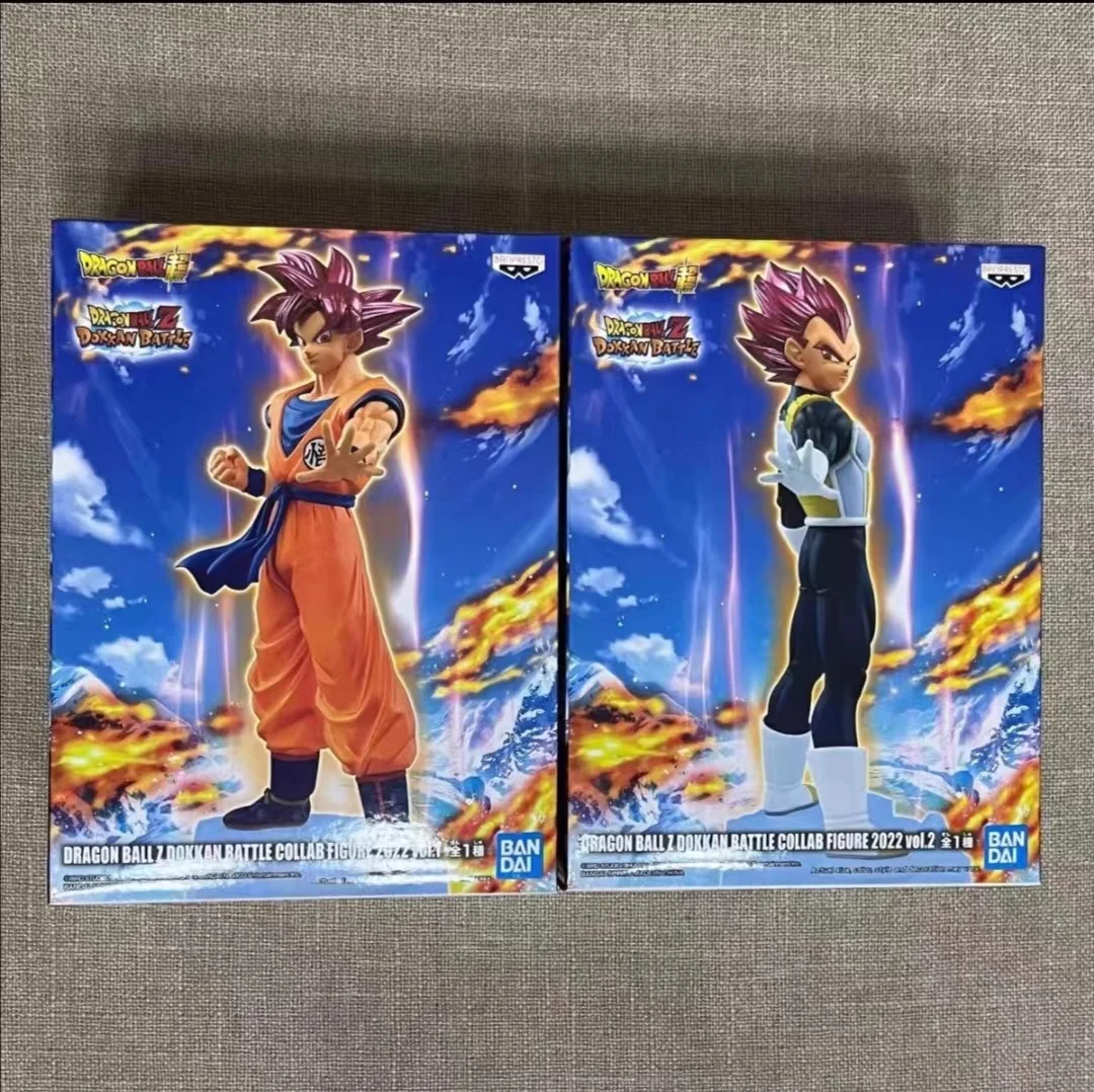 În Stoc 100% Original Banpresto Un Set DOKKAN BATTLE Goku si Vegeta PVC Acțiune Figura Cutie Model de Colectie Jucarii Model
