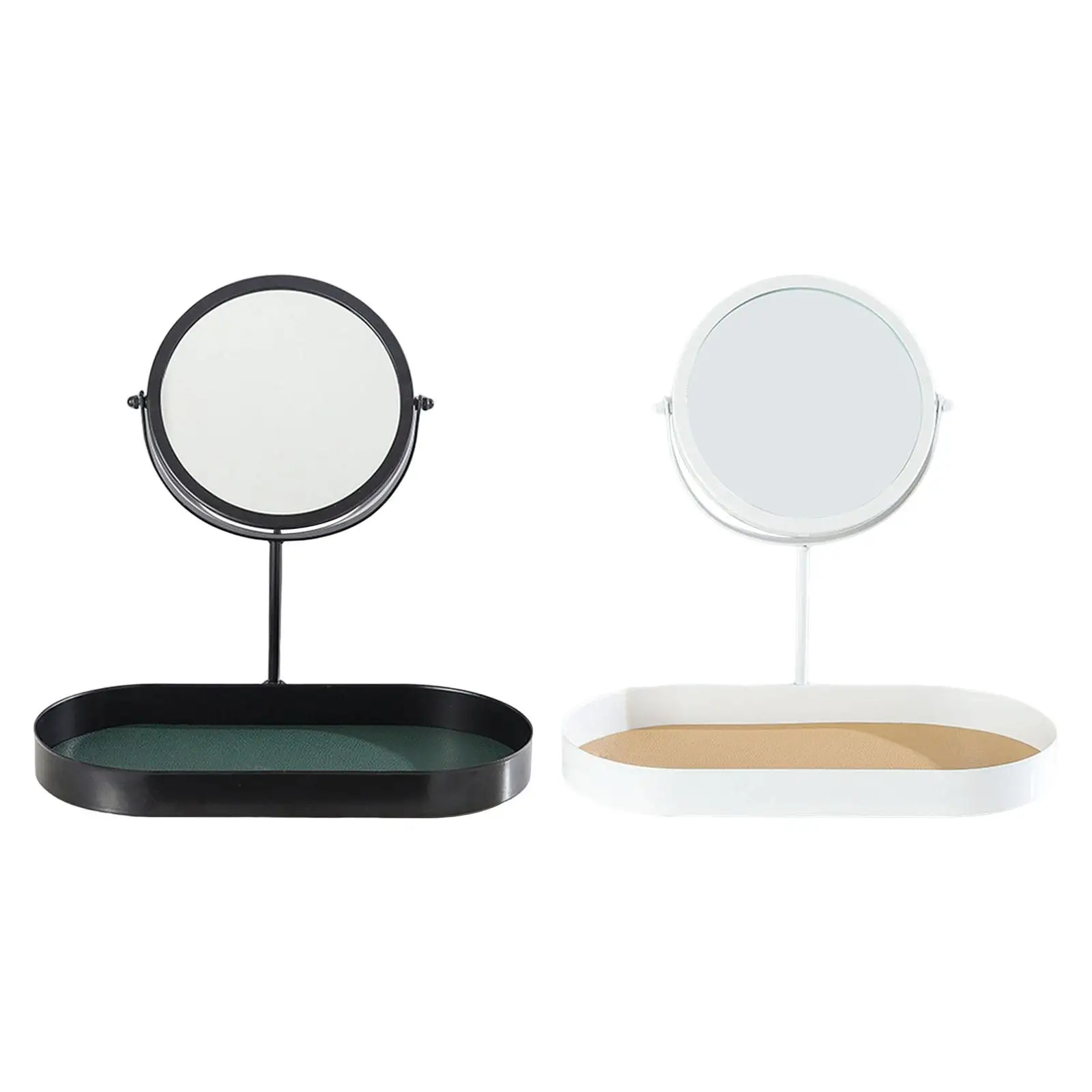 Tabelul de Sus Oglindă de Machiaj cu Tava de 360°C Rotit Liber în Picioare în Cameră Decor de Moda Cosmetice Oglinda pentru Baie Desktop Dulap