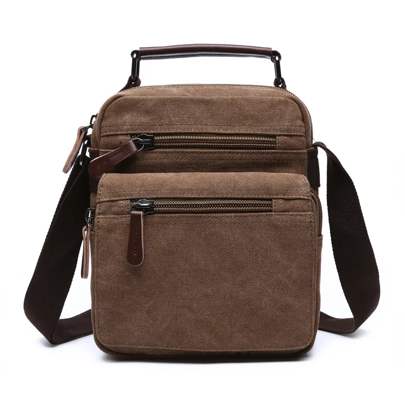 Retro moda pătrat sac de mesager de cusut pânză sac de mesager barbati portabile mici pătrate geanta cu buzunar interior