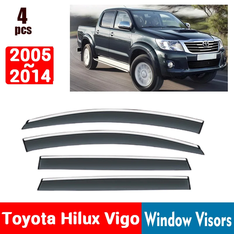 PENTRU Toyota Hilux Vigo 2005-2014 Fereastra Viziere de Ploaie Garda Windows husa de Ploaie Deflector Tent Scut de Aerisire Garda 2013 2012 2011