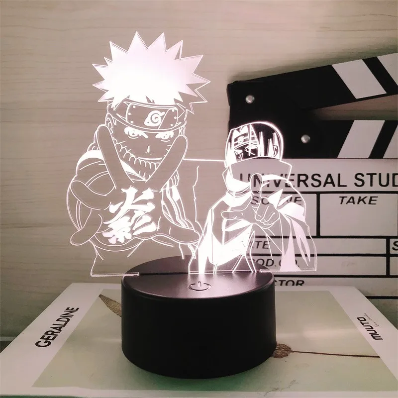 Anime Naruto Desene animate 3D Lumina de Noapte Hokage Akatsuki Uzumaki Acrilice Lumina USB LED Lumina Băieți Jucărie Copil Cadou Decor Acasă