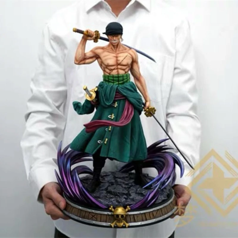 37cm Anime One Piece Figura Gk Roronoa Zoro Cap Dublu Supradimensionate Mito flux de Acțiune Figura Statuie Model Anime Jucarii Model