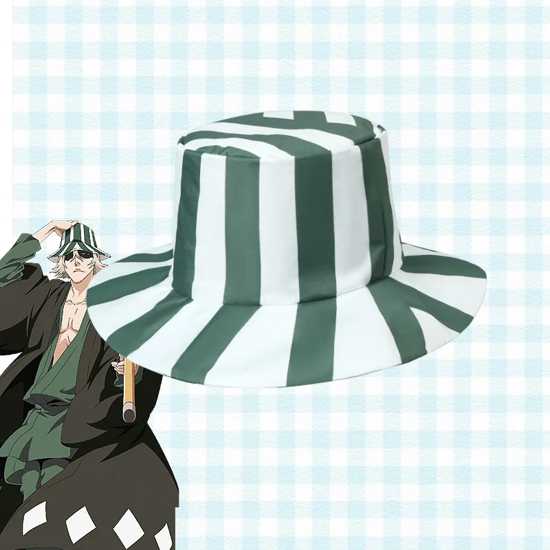 Anime Bleach fiul său Kisuke Cosplay Pălărie Capac Cupola Anime Expoziție de Agrement Verde și Alb cu Dungi Vara Pălărie Rece de Pepene verde Pălărie
