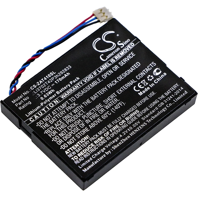 CS 170mAh / 0.63 Wh baterie pentru ZTE 2AHR8-AT41, AT41, GD500, SD6200, Z6200MEX Li3702T42P3h292833