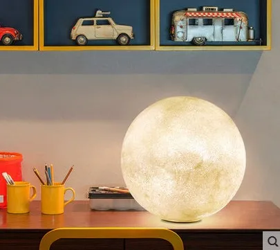 3D Print Luna Lampă de Masă 2 Schimba Culoarea Atingeți Comutatorul Pentru Dormitor, Biblioteca Decor Lumina de Noapte Cadou Creativ