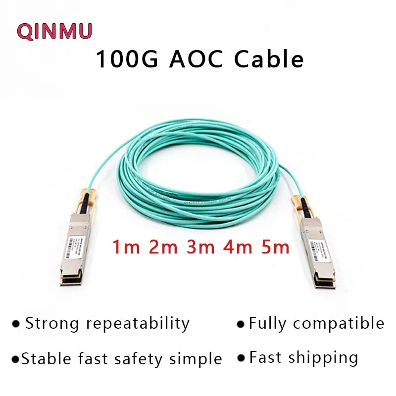 1-3M 100G QSFP28 să QSFP28 Cablu Optic Activ AOC OM3 Fibra Optica Patch Cord Folosi Pentru Centru de Date Echipamente