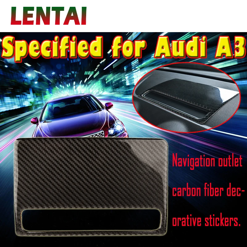 LENTAI 1buc Auto Styling Auto din Fibra de Carbon de Bord GPS Suport Suport Autocolant Pentru Audi A3 8V 2013 2014 2015 2016 Accesorii