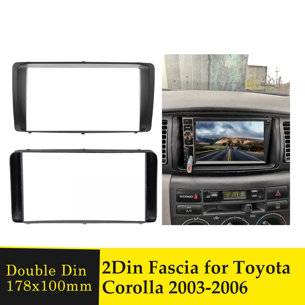 2 Din Masina Radio Stereo Placa frontala Panou Rama pentru Toyota Corolla 2003-2006 tabloul de Bord Audio DVD Player Placă Bezel Kituri
