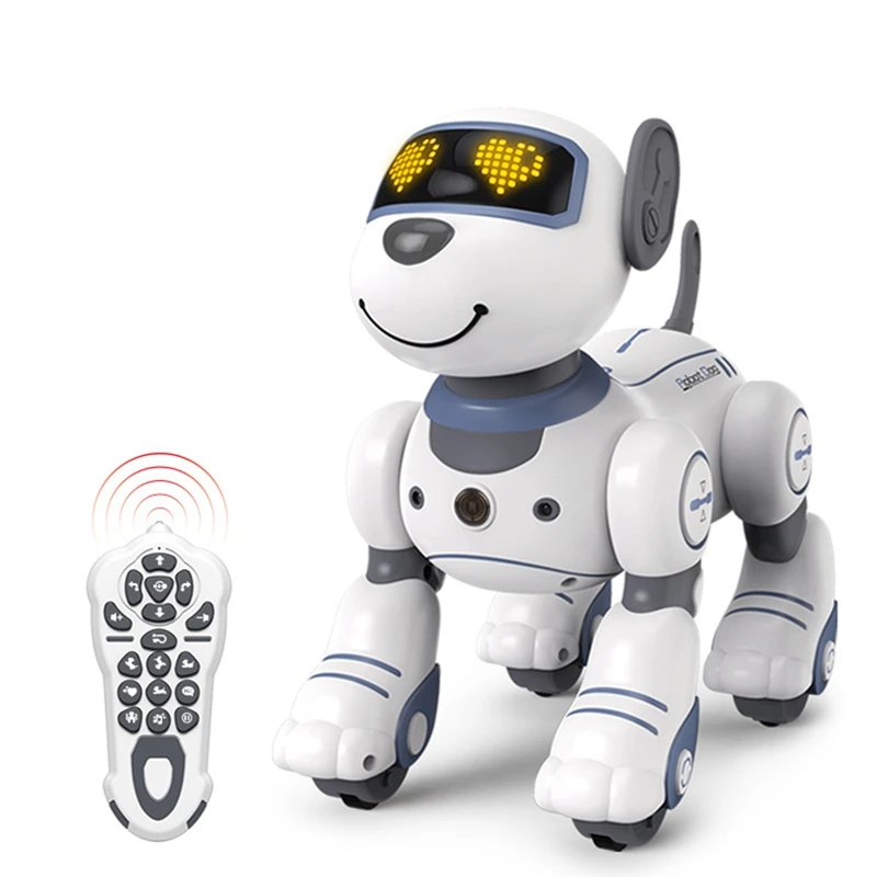 Control de la distanță Câinele Robot de Jucărie Pentru Copii, RC Cascadorii Caine Robot Jucării,Dans Robot Inteligent Jucărie,Mini animale de Companie Câine Robot