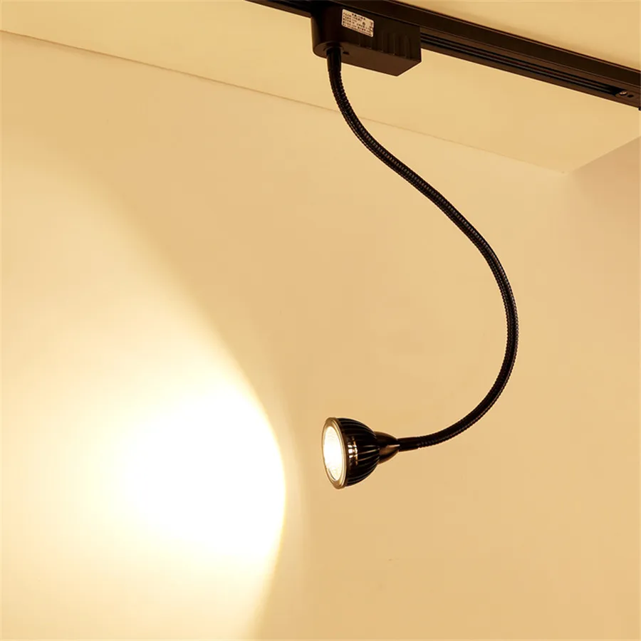 2 BUC 5/7W LED Lumina Track Rotație de 360 de Grade Flexibile LED lumina Reflectoarelor Magazin de Îmbrăcăminte Bar Fond Comercial LED lumina Reflectoarelor