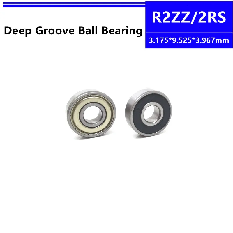 50/100/500pcs R2ZZ R2-2RS R2-2Z R2-RS R2RS Rulmenți cu Bile Groove Profunda 3.175*9.525*3.967 mm inch rulment 3.175 x 9.525 x 3.967 mm