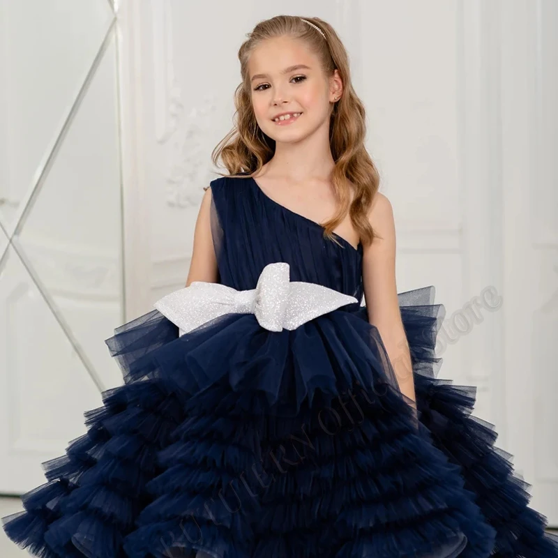 Un Umăr Pincess Floare Fata Rochii De Bal Rochie De Fete Pentru Copii Couture Ziua Tinuta De Nunta Rochii De Partid Costume Personalizate