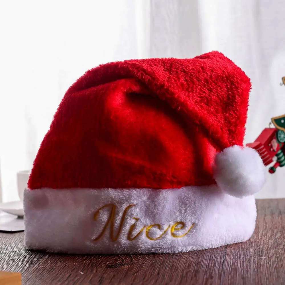 Casa Si Gradina Frizură Petrecere Santa Pălării De Crăciun Decoratiuni Brodate De Pluș Pălărie De Crăciun Xmas Capac